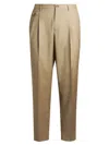Etro Trousers Wool Pleated Front In Beige