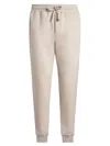 Etro Pegaso-embroidered Wool Jogging Trousers In Beige