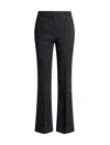 Etro Tonal Floral Jacquard Flared Pants In Black