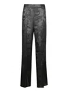 Etro Tailored Trousers In Floral Pattern In Black