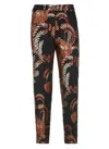 Etro Jacquard Cigarette Trousers In Black