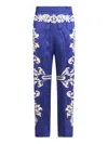 Etro Patterned Trousers With Elastic Waistband And Embellishments In Blue