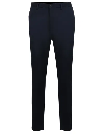 Etro Trousers Stretch Cotton Twill In Blue