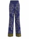 Etro High-rise Bandana Border-print Wide-leg Silk Pull-on Pants