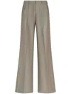 Etro Men Army Green Stretch Wool Palazzo Pant In Green