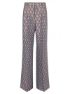 Etro Jacquard Wide-leg Trousers In Multicolor