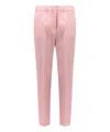 Etro Viscose And Silk Trouser With Floral Motif In Pink