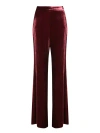 Etro Velvet Palazzo Trousers In Red