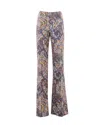 Etro Twill-print Straight-legged Trousers In Stampa