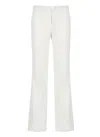 Etro Tailored White Trousers With Flared Hem In Ivory