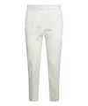 Etro White Stretch Cotton Blend Jacquard Tailored Trousers In White