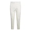 Etro White Stretch Cotton Blend Jacquard Tailored Trousers In White