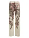 Etro Printed Satin Palazzo Trousers In White