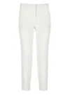 Etro Mid-rise Stretch Cotton Poplin Cuffed Cigarette Pants In White