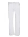 Etro Tonal-embroidered Cotton Trousers In White