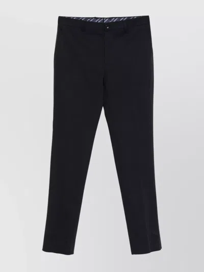 Etro Trousers With Belt Loops And Pockets In Black