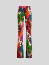 Etro Trousers With Multicoloured Floral Print In Multicolour