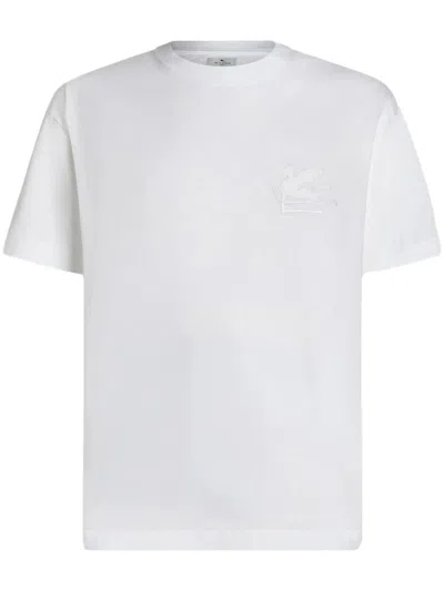 Etro Embroidered T-shirt In White