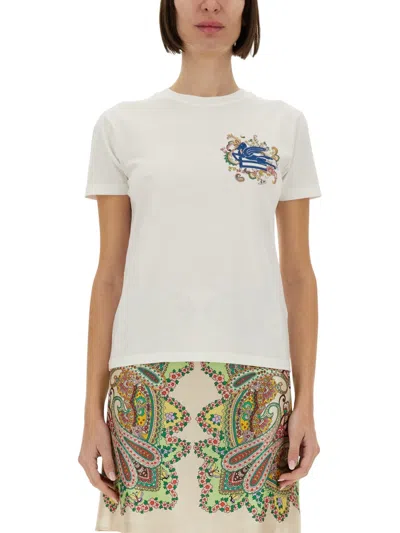 Etro T-shirt With Logo In White