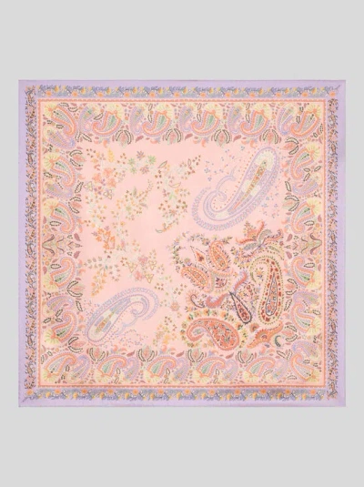 Etro Tuch Aus Bedruckter Seide In Rosa