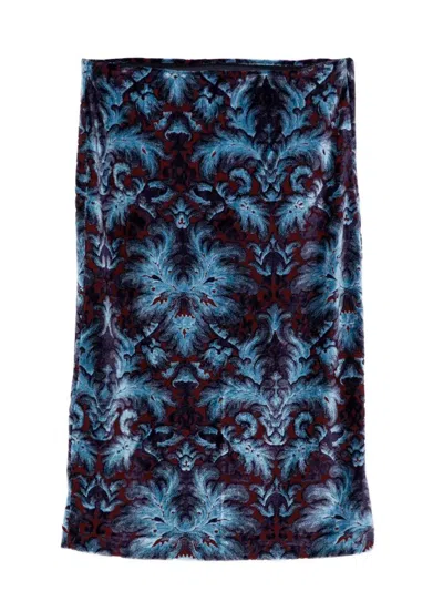 Etro Tulle And Jacquard Velvet Skirt