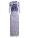Etro , Tulle Dress With Shell Print, Woman, Electric Blue, Size 48 In Blue