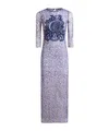 Etro , Tulle Dress With Shell Print, Woman, Electric Blue, Size 48 In Purple