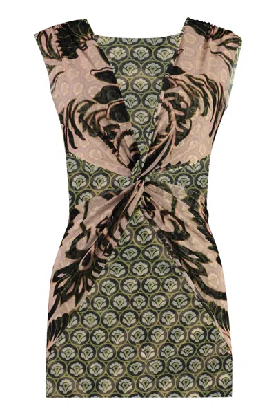 ETRO FLORAL-PRINT SLEEVELESS TULLE TOP