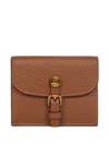 Etro Tumbled-leather Card Holder In Brown