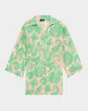 Etro Tunic Beach Coverup In Print On Purple Base