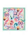 Etro Floral Silk Scarf In Green