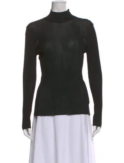 Pre-owned Etro Turtleneck Long Sleeve Top In Black