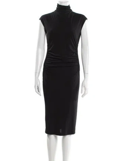 Pre-owned Etro Turtleneck Midi Length Dress In Gray