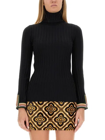 Etro Turtleneck Shirt In Black