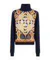 Etro Roll-neck Printed Sweater In Black