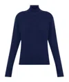 Etro , Wool And Cashmere Turtleneck Sweater, Woman, Navy Blue, Size 48 In Black