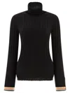 ETRO TURTLENECK WITH CONTRASTING PROFILES KNITWEAR