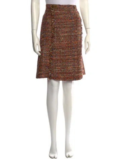 Pre-owned Etro Tweed Knee-length Skirt In Neutral