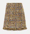 Etro Tweed Miniskirt In Multicoloured