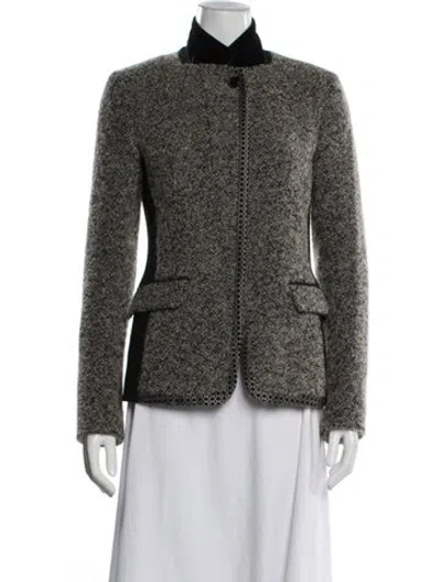 Pre-owned Etro Tweed Pattern Blazer In Black/neutrals
