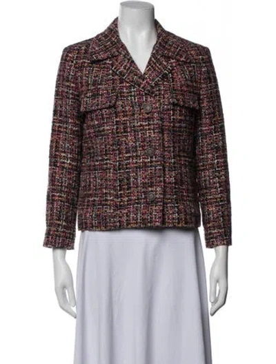 Pre-owned Etro Tweed Pattern Blazer In Multicolor