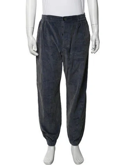 Pre-owned Etro Tweed Pattern Corduroy Pants In Blue