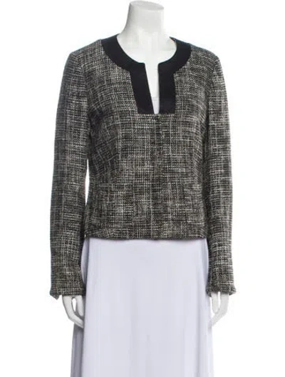 Pre-owned Etro Tweed Pattern Evening Jacket In Black