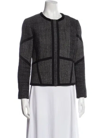 Pre-owned Etro Tweed Pattern Evening Jacket In Black