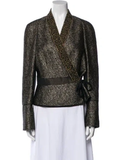 Pre-owned Etro Tweed Pattern Evening Jacket In Multi