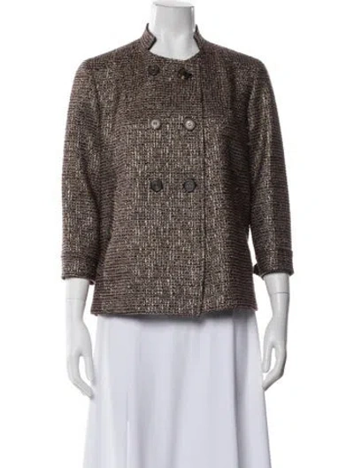 Pre-owned Etro Tweed Pattern Evening Jacket In Multi