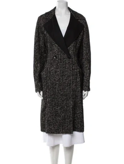 Pre-owned Etro Tweed Pattern Fur Coat W/ Tags In Brown