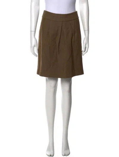 Pre-owned Etro Tweed Pattern Mini Skirt In Brown