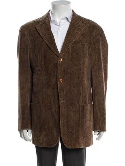 Pre-owned Etro Tweed Pattern Sport Coat In Brown