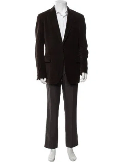 Pre-owned Etro Tweed Pattern Sport Coat In Brown